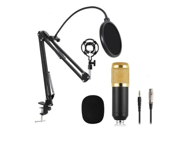&uu KIT DE MICROFONO CONDENSADOR CON BRAZO SQ-W1211